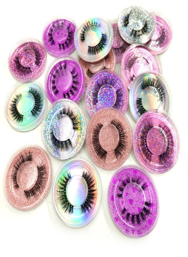 U-Hotmi False Eyelashes 10 pairs Natural Look Eyelashes, 5D Faux Mink False Lash Bulk Fluffy Wholesale Lashes 12-14mm - Image 1