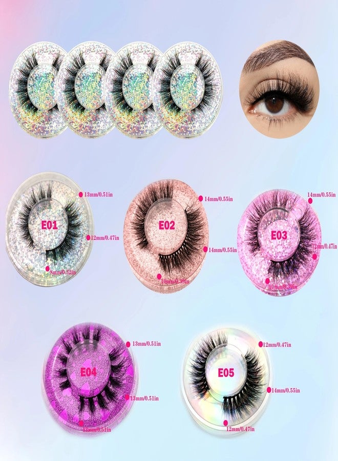 U-Hotmi False Eyelashes 10 pairs Natural Look Eyelashes, 5D Faux Mink False Lash Bulk Fluffy Wholesale Lashes 12-14mm - Image 2