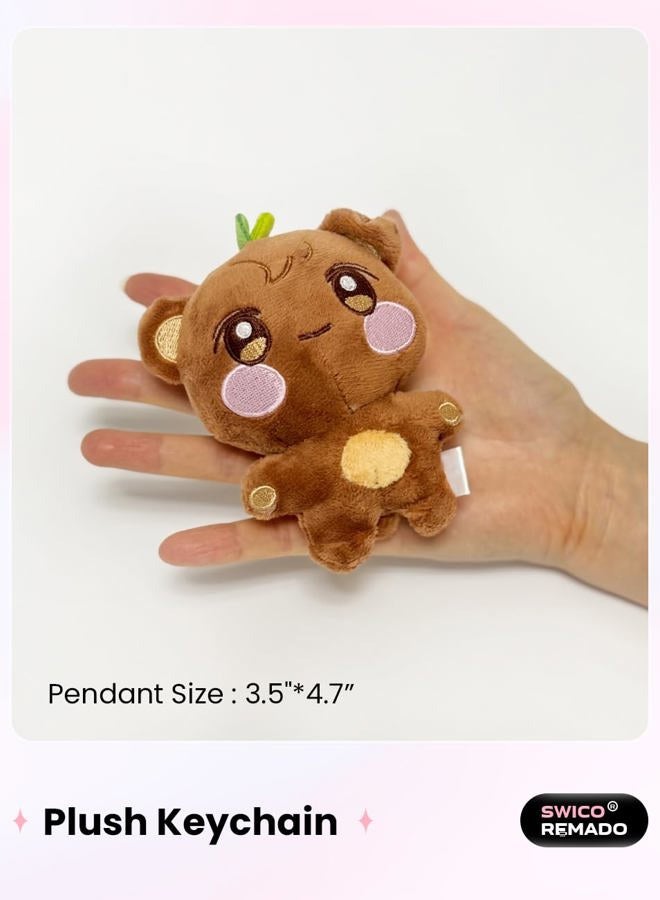 Swico Remado Cute Cartoon Animal Keychains Keyring Car Key Pendant Women Handbag Wallet Pendants Decoration, Brown-jh, L - Image 3