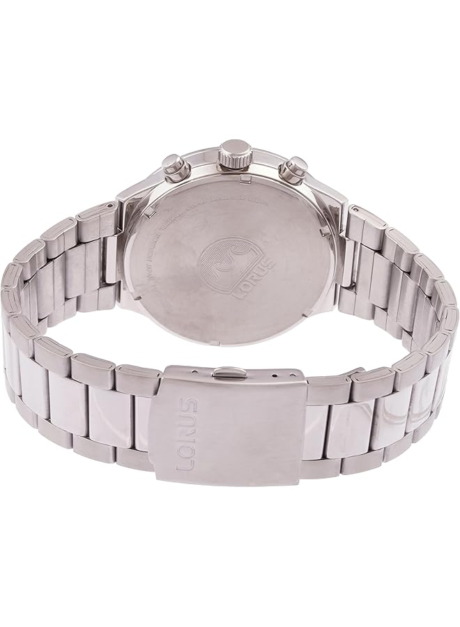 لوراس ساعة كرونوغراف كوارتز من الفولاذ المقاوم للصدأ بمينا أشعة الشمس باللون الأبيض الداكن للرجال RT355JX9 - Image 2