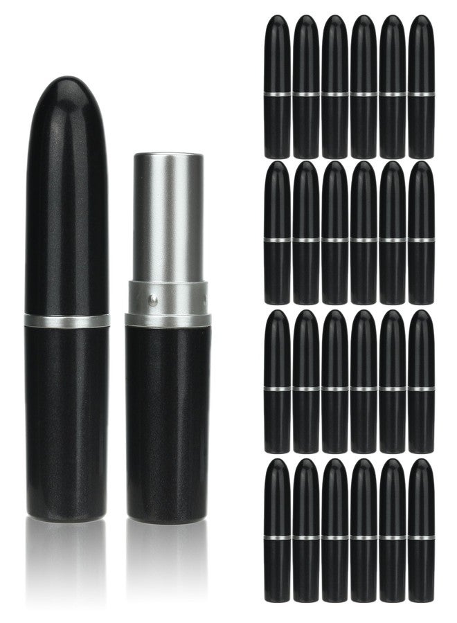COSIDEA 25 PCS Empty Plastic Round Bullet lipstick tubes black lip stick tube packing 12.1mm Lip blam DIY container - Image 1