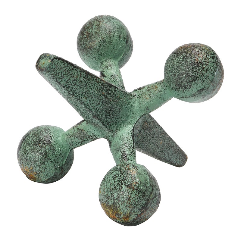 Creative Co-op Creative CoOp Cast Iron Jack Accent Green