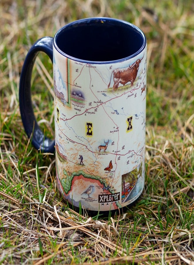 Xplorer Maps Texas Map Ceramic Mug (16oz) – BPA-Free Coffee Cup for Hot & Cold Drinks – Perfect for Office, Home, or Gift - Image 2