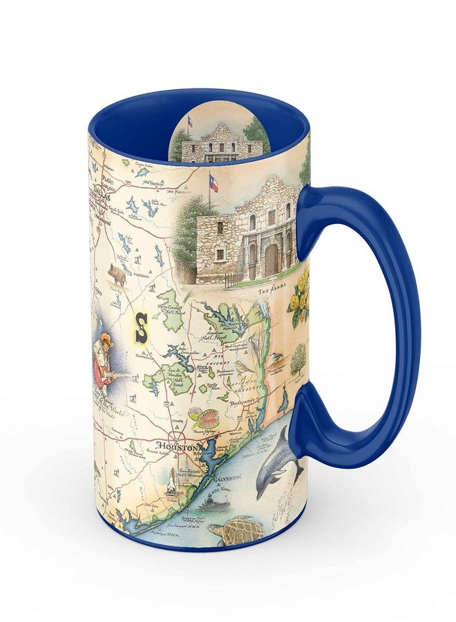 Xplorer Maps Texas Map Ceramic Mug (16oz) – BPA-Free Coffee Cup for Hot & Cold Drinks – Perfect for Office, Home, or Gift - Image 1