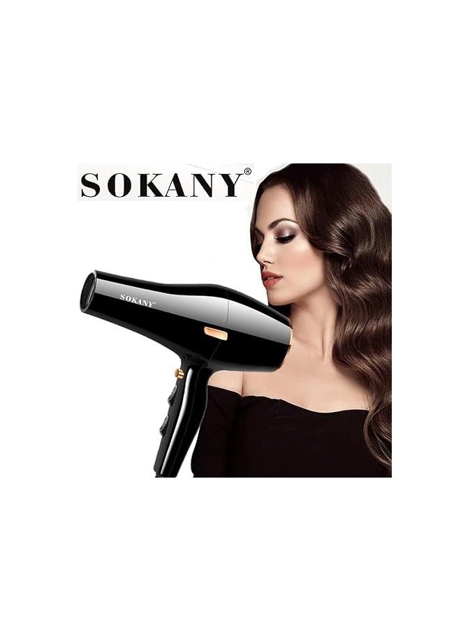 sokany SK-2225 Professional hair dryer with 3 extras - 3000 W - Black - Image 3
