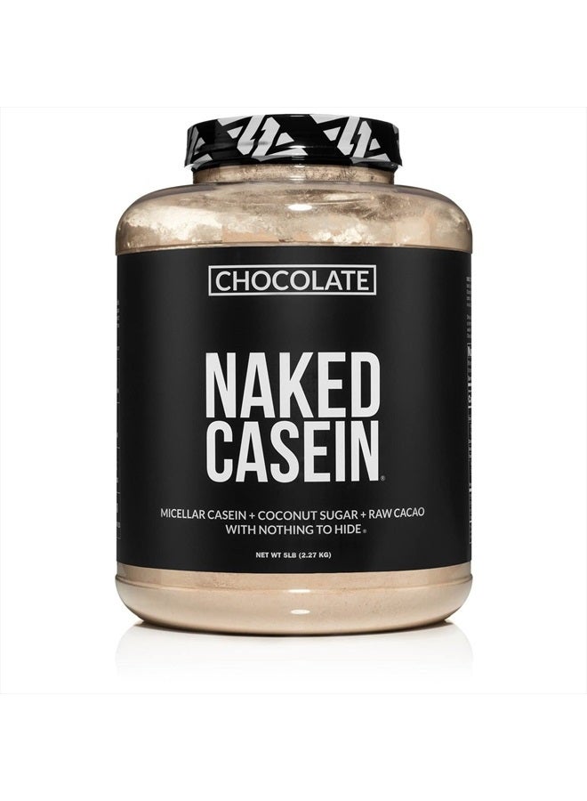 Nakd نيوترشن نيكيد شوكولاتة كازين - بروتين كازين ميكسيلا للشوكولاتة - 5 باوند بالجملة، خالي من الكائنات المعدلة وراثيًا، خالي من الجلوتين، خالي من الصويا، خالي من المواد الحافظة - يحفز نمو العضلات - يعزز التعافي - 60 حصة - Image 1