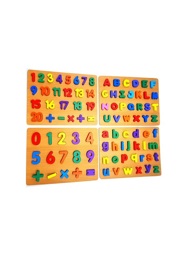 NIBEMINENT Wooden Toys Early Learning Jigsaw Letter Alphabet Number Shape Puzzle Preschool Educational 30 x 23cm - Image 3