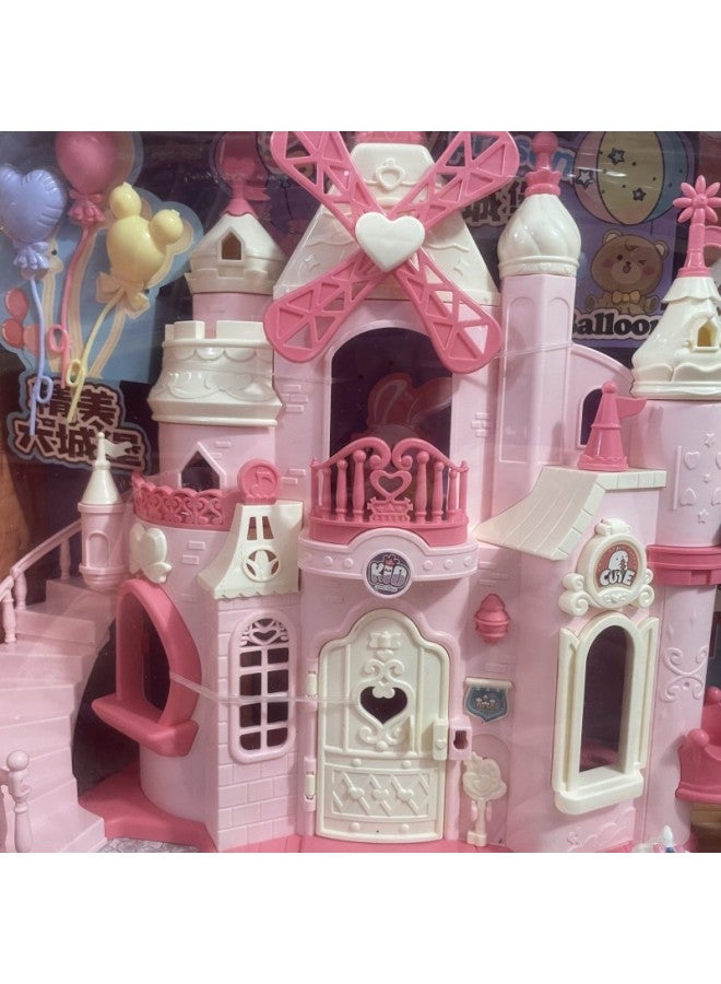Yasni Bunny Big Castle Villa Dessert House Living Room Bedroom Bunk Bed Girls Play House Children's Toys-Color:737-3 - Image 4
