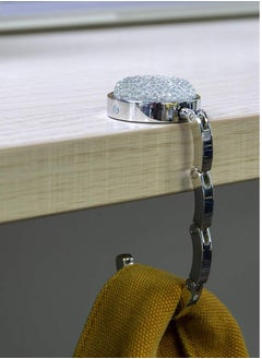 Oasisgalore 3 PCS Foldable Purse Hook Floding Handbag Hanger Bling Rhinestone Bag Holder for Table Desk  - Image 2