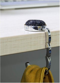 Oasisgalore 3 PCS Foldable Purse Hook Floding Handbag Hanger Bling Rhinestone Bag Holder for Table Desk  - Image 3
