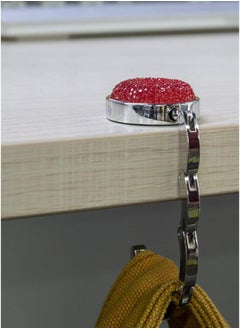Oasisgalore 3 PCS Foldable Purse Hook Floding Handbag Hanger Bling Rhinestone Bag Holder for Table Desk  - Image 4
