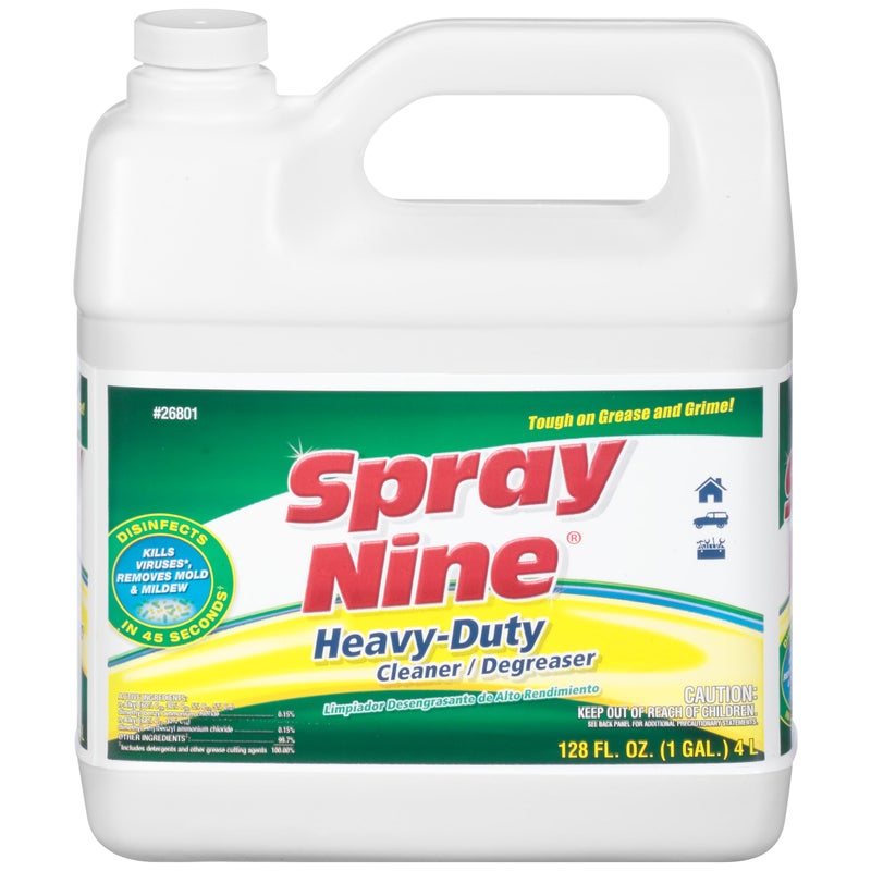 Spray Nine 26801 Heavy Duty Cleaner, Degreaser & Disinfectant for Home, Yard Equipment, Automotive & More - Refill for Spray Bottle 1 Gallon (Pack of 1) - Image 1