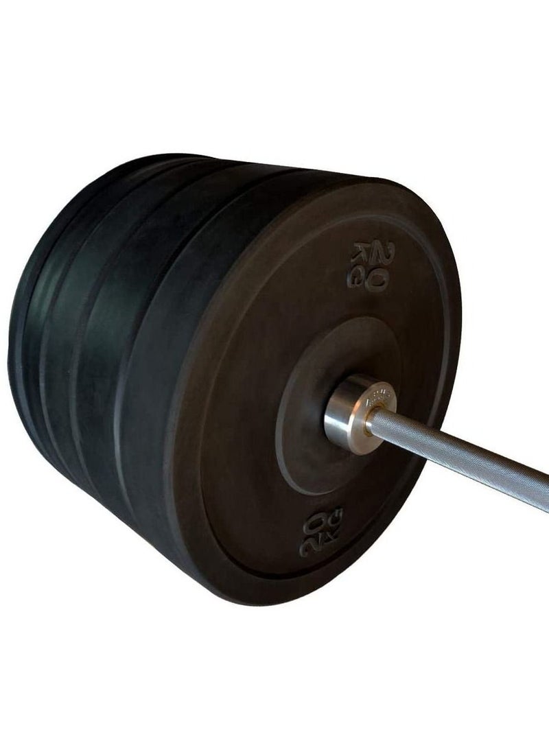1441 FITNESS - 120 KG Bumper Plate Set with 7 Ft Bar - Image 1