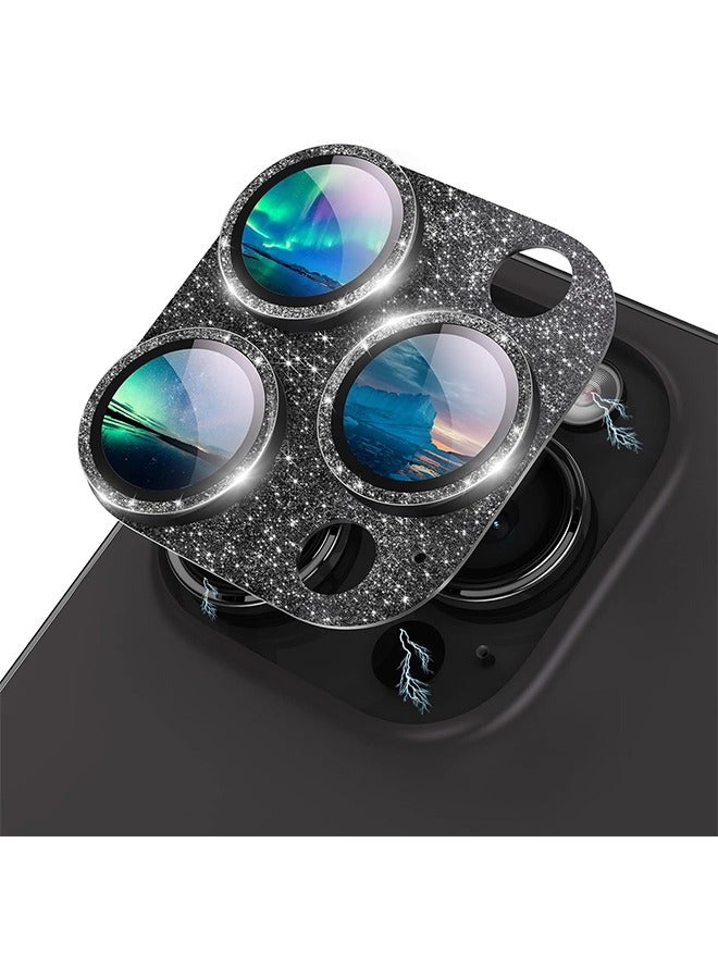 iPhone 15 Pro/iPhone 15 Pro Max Camera Lens Protector 3D Bling Glitter Full Coverage Camera Screen Cover Accessories for iPhone 15 Pro Max/ 15 Pro Glitter - Image 1