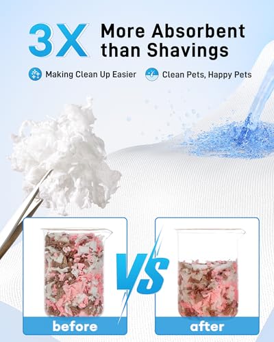 BUCATSTATE Hamster Bedding 15L, 99% Dust-Free Guinea Pig Paper Bedding Odor Control Paper Bedding, Cozy Small Animal Bedding for Rabbit Rat Syrian Dwarf Hamsters Gerbils (Blossom) - Image 4