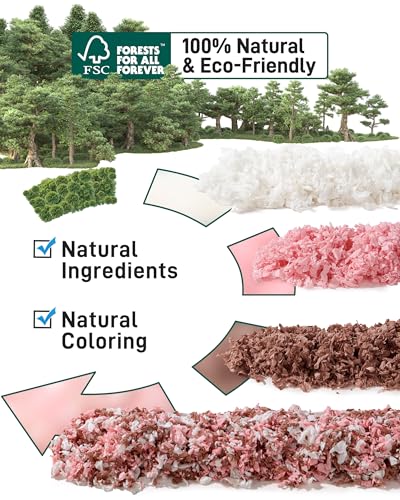 BUCATSTATE Hamster Bedding 15L, 99% Dust-Free Guinea Pig Paper Bedding Odor Control Paper Bedding, Cozy Small Animal Bedding for Rabbit Rat Syrian Dwarf Hamsters Gerbils (Blossom) - Image 3