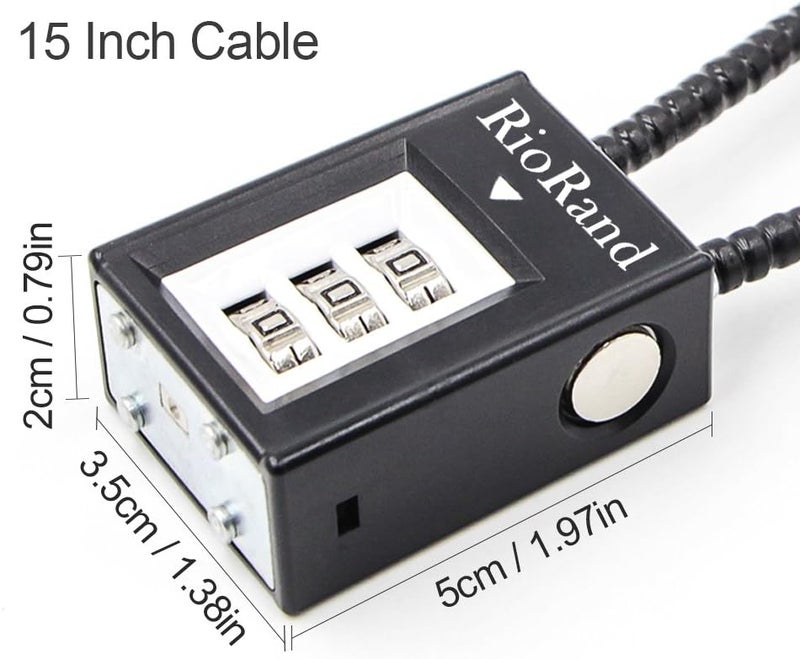 RioRand Trigger Lock 3 Digit Combination 15 Inch Gun Cable Lock - Image 2