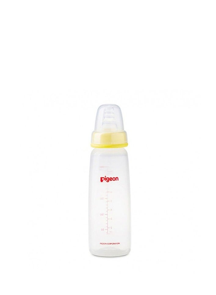 pigeon Plastic Bottle Clear Cap Ultra Soft Silicone Nipple Anti Colic BPA and BPS Free 120ml