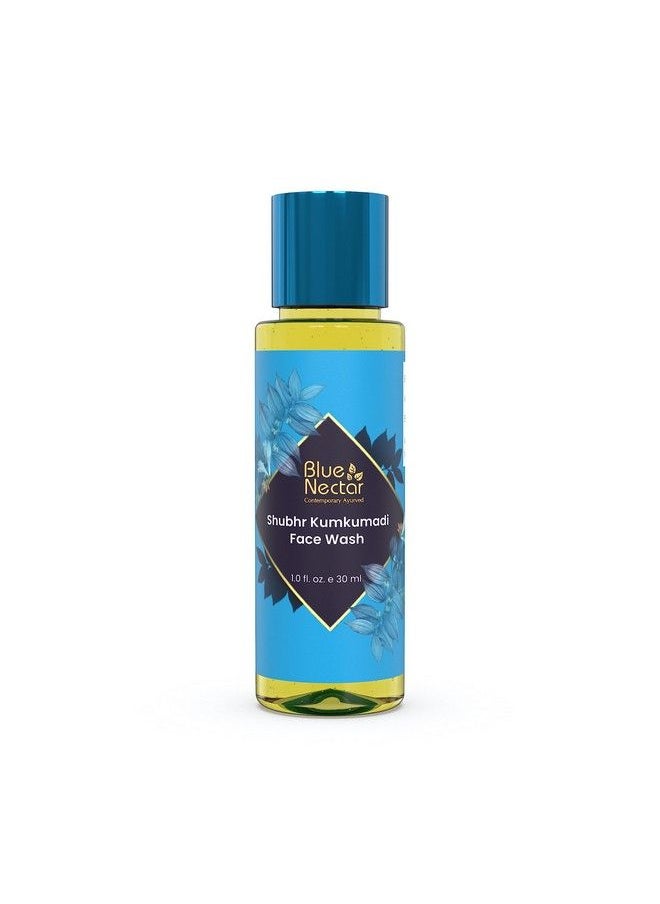 Blue Nectar Kumkumadi Brightening Face Wash With Saffron For Women & Men ; Sulphate Free Anti Pimple Face Cleanser (30 Ml)  - Image 2