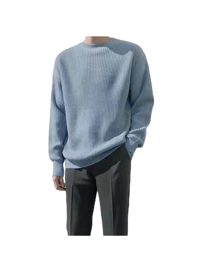 Light Blue Popular Knitwear For Men And Women Jacket Base Layer