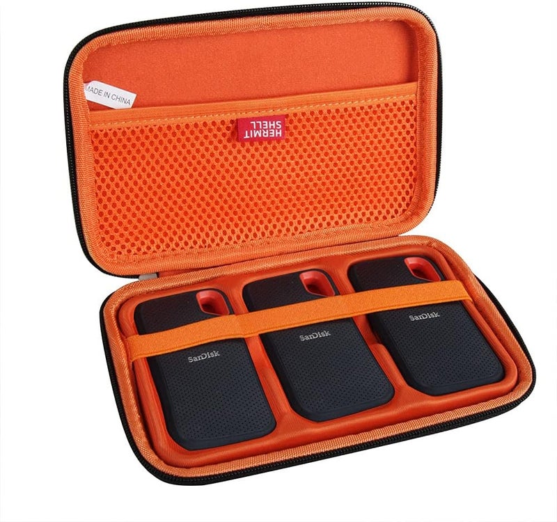 Hermitshell Hard Travel Case for SanDisk 500GB / 250GB / 1TB / 2TB Extreme Portable SSD (Case for 3 Hard Drives) - Image 1