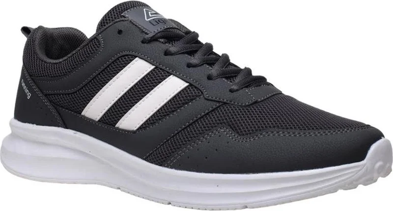 Liger Men's Light Comfortable Faylon Sole Sports Shoes Smoke - White
