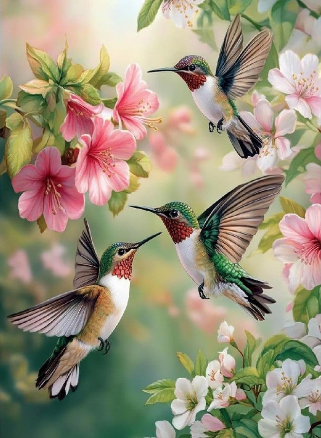 MBNTJHT DIY Hummingbird Paint by Numbers Kit for Adults Beginners,Unframed Bird and Flowers Paint by Number Kits on Canvas,Digital Watercolor Art Painting Kits Crafts for Home Wall Decor 16X20 Inch. - Image 1