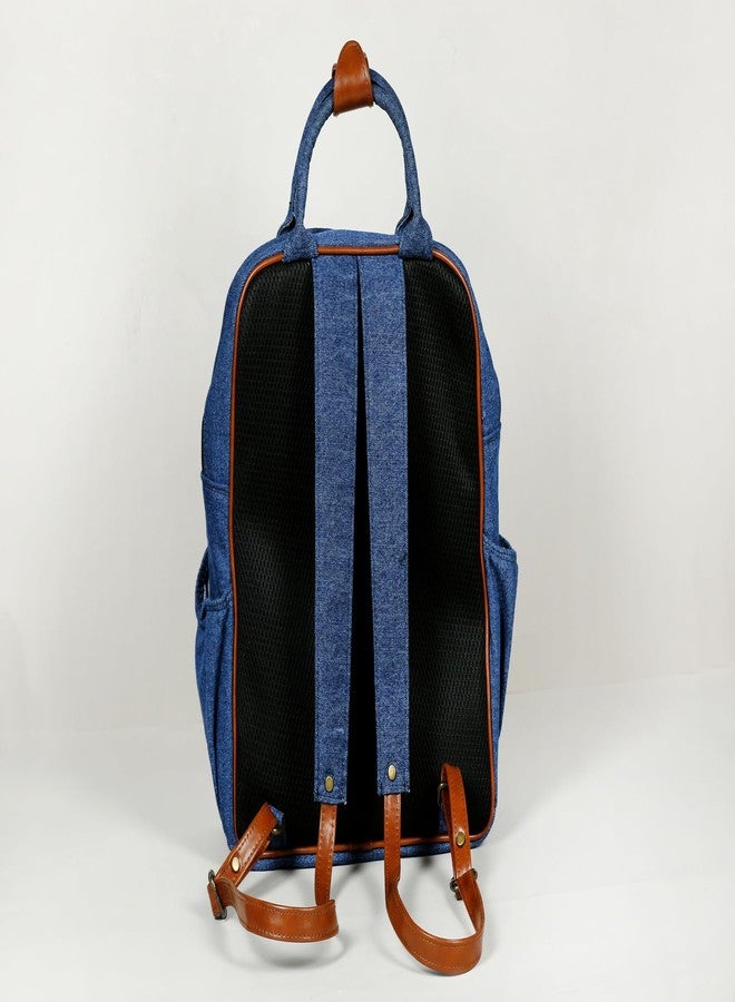 BHASTRA Deep Denim Backpack | Cotton Handloom | Laptop, Casual & Travel Backpack | College Bag For Men & Women | Ethically Sourced, Lightweight & Comfortable for All-Day Carry-Ideal For Gifting - Image 5