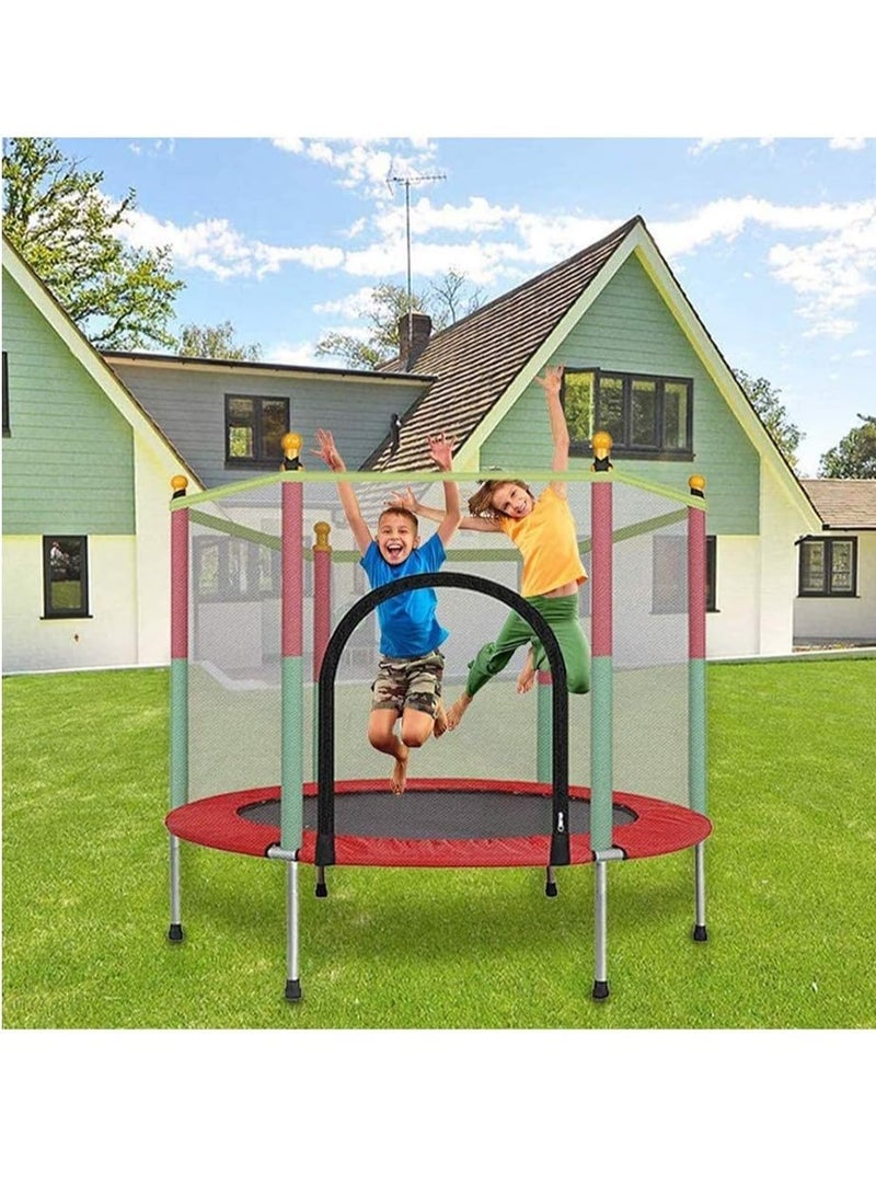 Gulf Trend "JumpKing 5FT Kids Recreational Trampoline – Safe Enclosure Net & 440 lbs Max Capacity" - Image 1