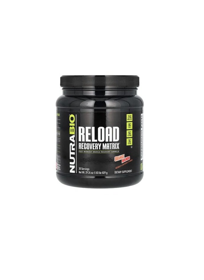 NutraBio Labs NutraBio Labs Reload Recovery Matrix Orange Mango 1.83 lb (829 g) 