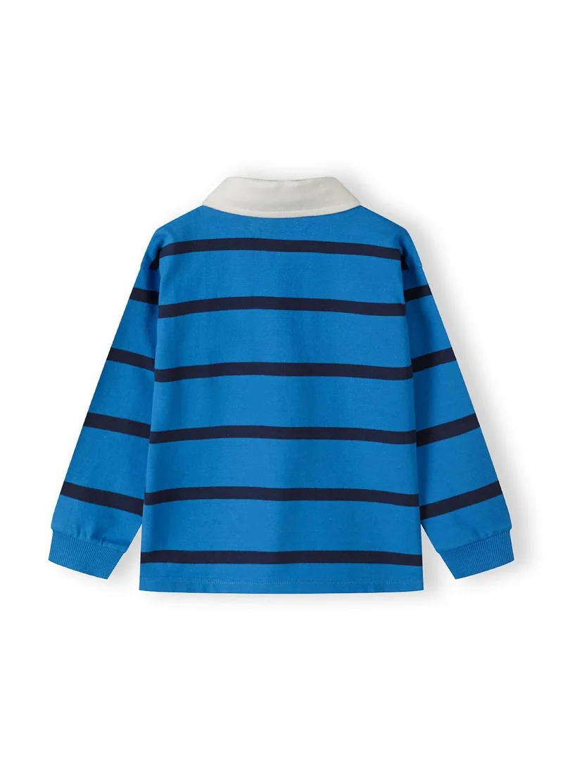 MINOTI Kids Boys Long Sleeve Rugby Shirt with Chest Print
