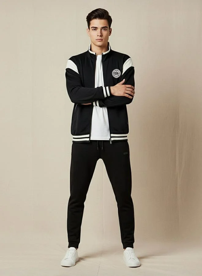 Starter Starter Men Regular Fit Colourblock Varsity Jacket