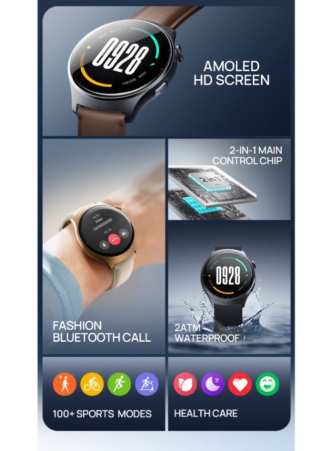 ميبرو ساعة ذكية لايت 3 ، شاشة 1.3 بوصة امولد ، ذهبى - Image 4