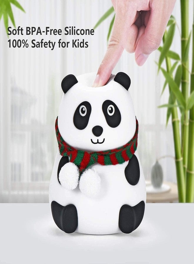 Granthi Enterprise Cute Silicone Panda Night Light for Kids, USB Rechargeable 3 Step Dimmable Night Light, 7 Colour Changing Touch Sensor Squishy Mini Nursery Lamp for Baby Bedroom Decor - Image 4