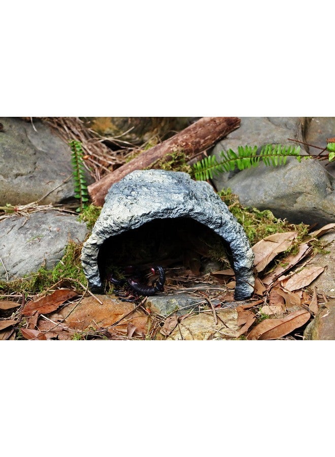 Reptile Rock Cave Habitat Hide - Premium Non-Toxic Decorative Resin for Aquariums & Terrariums. Ideal for Amphibians, Lizards, Snakes, Bearded Dragons, Geckos, Scorpions, Frogs, Spiders...Large Size - Image 5