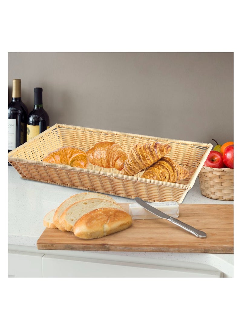 Sunnex Sunnex Rectangular Rattan-Style Basket & Serving Tray  - Image 2