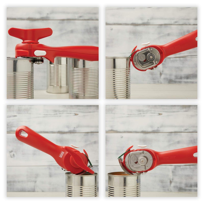 Kuhn Rikon Auto Safety LidLifter/Can Opener with Ring-Pull, 8 x 2.5 x 2.75 inches, Red - Image 3