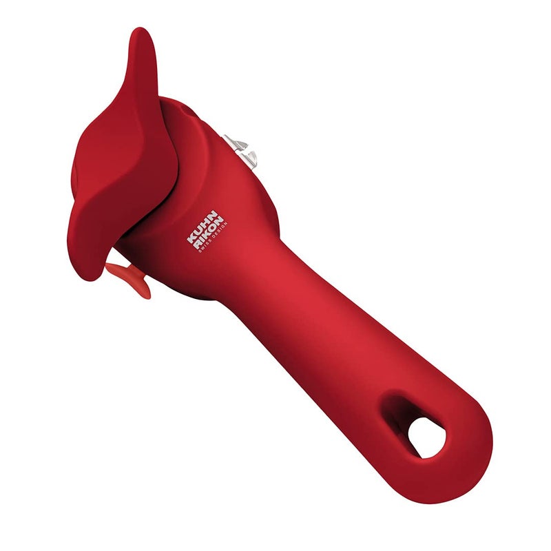 Kuhn Rikon Auto Safety LidLifter/Can Opener with Ring-Pull, 8 x 2.5 x 2.75 inches, Red - Image 1