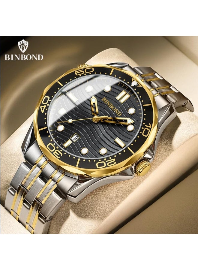 BINBOND FasionSA- Binbonds Casual Fashion Ultra-thin Sea Horse Series Quartz Men's Watch Date waterprosof Luminous Sports Business Men's Wrist watch - Image 2