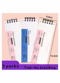 Y&D 3 Pack Standard Planner Refill Mini Binder Refills 7hole 80gsm Thick Paper Pocket 178x69mm 40 Sheets  - Image 4