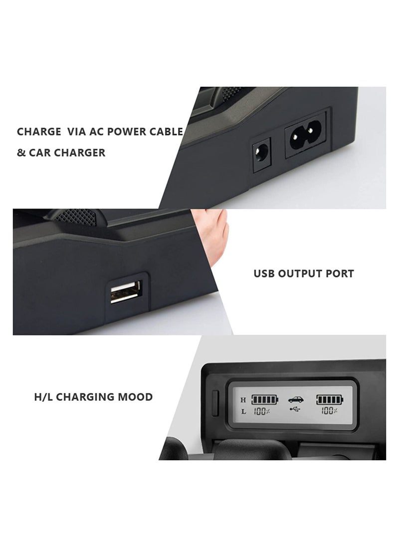 DMK Power - DMK Power DC-01 LP-E4 / LP-E19 Dual Battery Charger Compatible With Canon EOS R3, EOS-1D Mark III, EOS-1D Mark IV, EOS-1Ds Mark III, EOS-1D X, EOS-1D X Mark II, EOS-1D X Mark III - Image 1