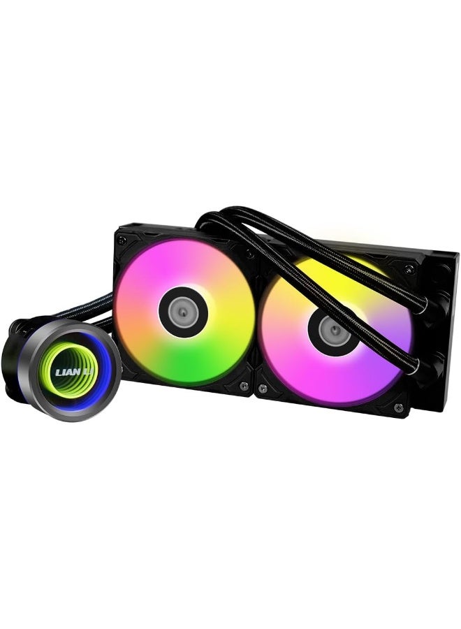 LIAN LI Renewed - Lian Li Galahad II Trinity 240 ARGB CPU Liquid Cooler/AIO - Black - 240mm Radiator, High-Performance Fans, Addressable RGB Lighting, Daisy Chainable - Compatible with LGA 1700/1200/115X/AMD AM5/AM4 - Image 2
