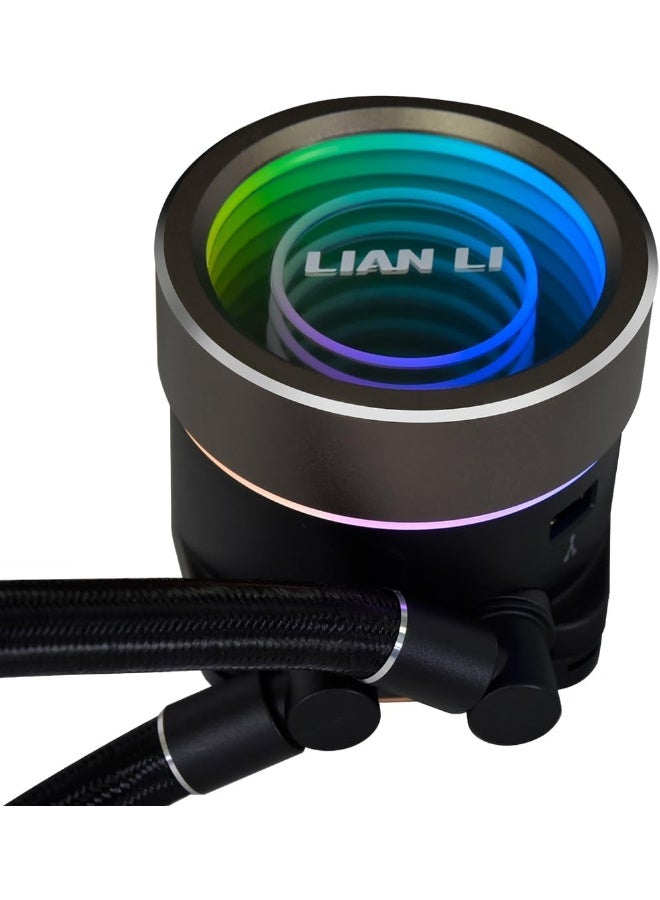 LIAN LI Renewed - Lian Li Galahad II Trinity 240 ARGB CPU Liquid Cooler/AIO - Black - 240mm Radiator, High-Performance Fans, Addressable RGB Lighting, Daisy Chainable - Compatible with LGA 1700/1200/115X/AMD AM5/AM4 - Image 4