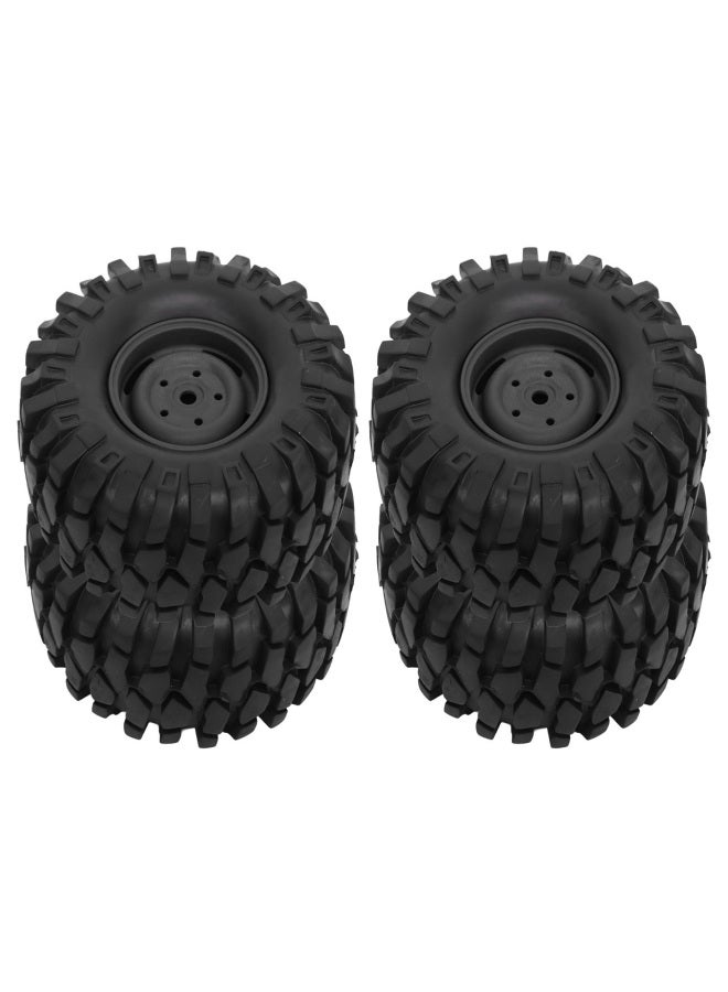 4PCS RC Off Road Vehicle Tires 1.9 Inch Universal Rubber RC Wheels and Tires for RC Off Road Vehicle Climbing Car Black - Image 2