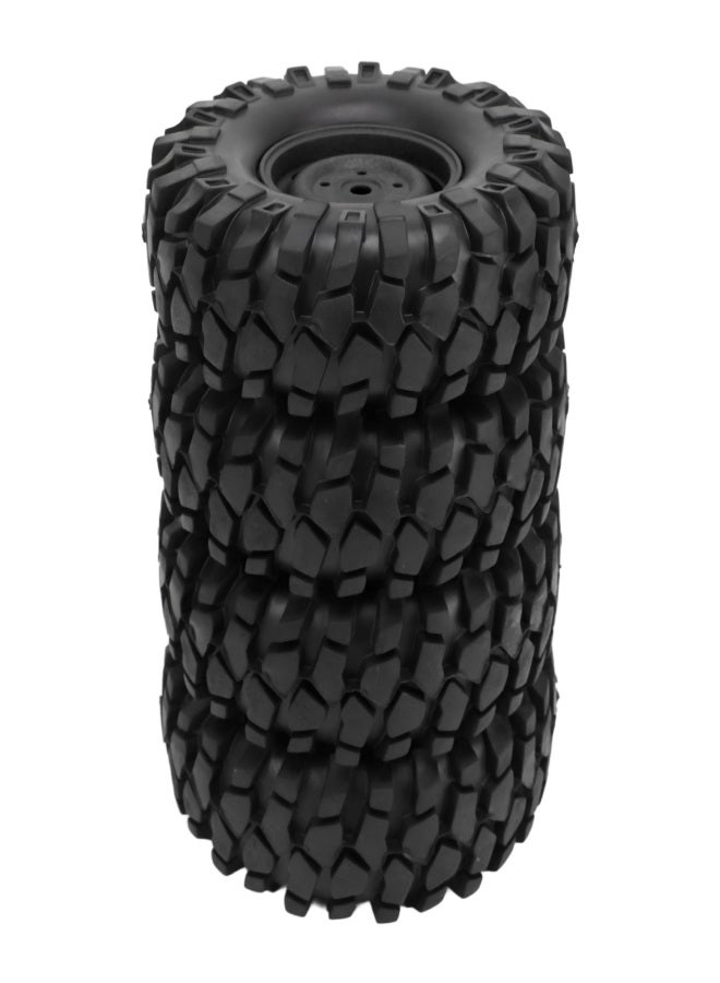 4PCS RC Off Road Vehicle Tires 1.9 Inch Universal Rubber RC Wheels and Tires for RC Off Road Vehicle Climbing Car Black - Image 1