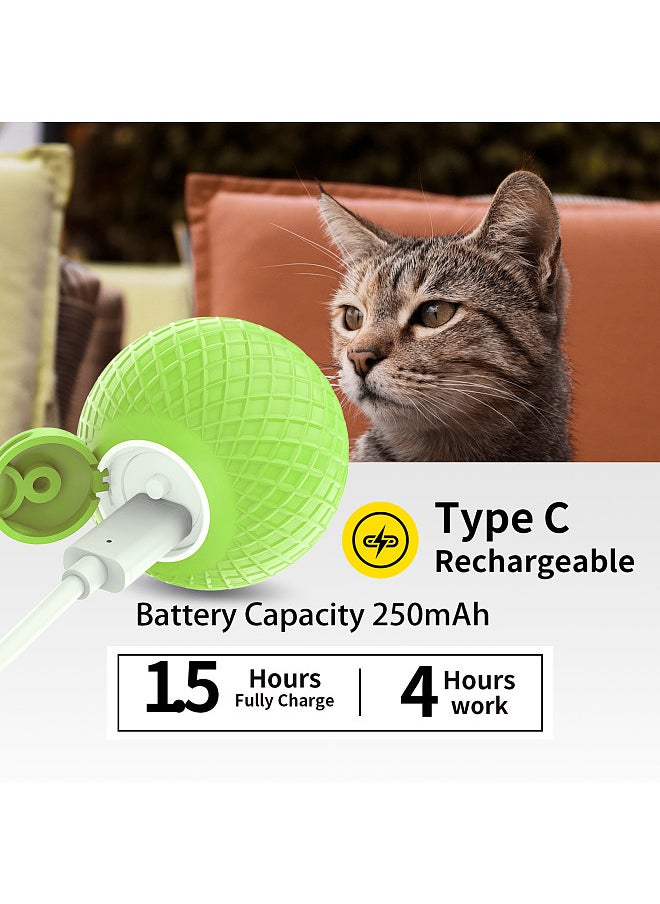 Generic - Toy Ball for Cats - Remote Control Pet Toy  LED Flashing  Dual Mode Design  Low Noise  Type-C Charging  Automatic Obstacle Avoidance - Active Rolling Ball for Cats  Jolly Ball Cat Toy for Indoor Cats - Image 1