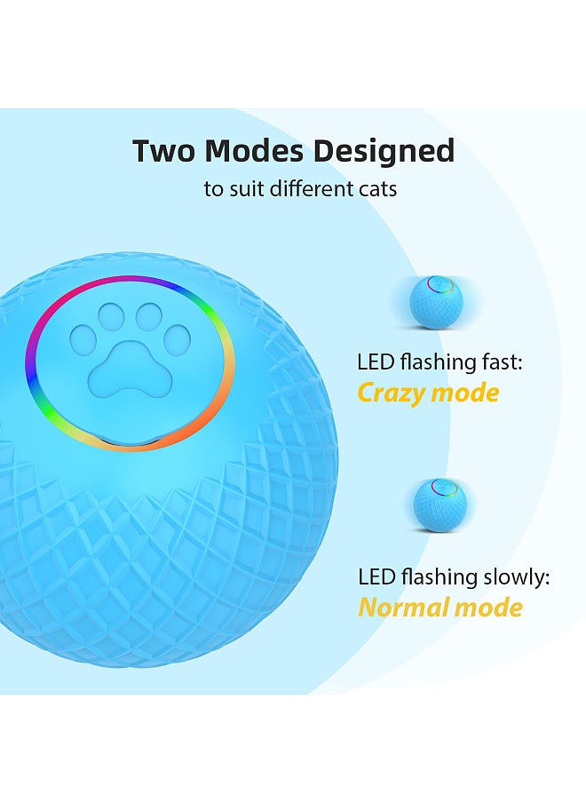 Generic - Toy Ball for Cats - Remote Control Pet Toy  LED Flashing  Dual Mode Design  Low Noise  Type-C Charging  Automatic Obstacle Avoidance - Active Rolling Ball for Cats  Jolly Ball Cat Toy for Indoor Cats - Image 1