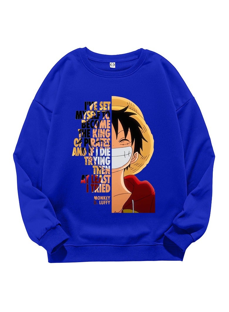 KUYING New One Piece Casual Loose Round Neck Hoodie  - Image 1