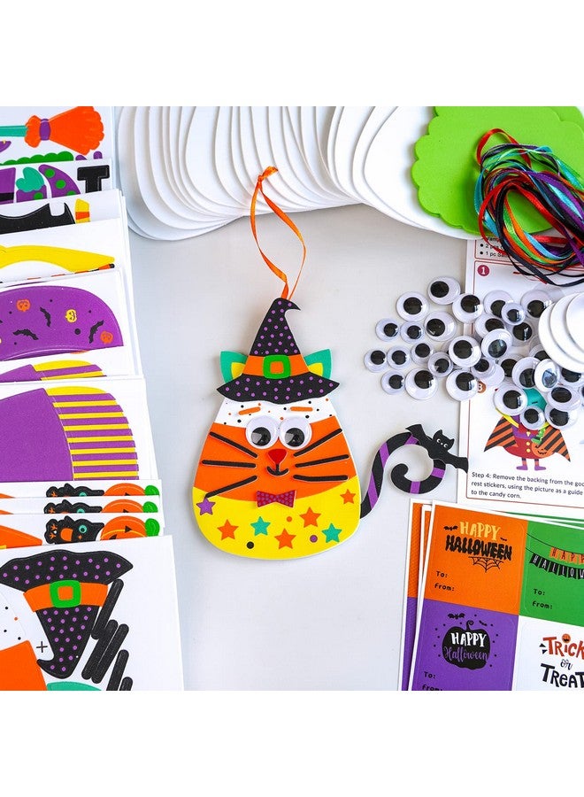 وينلين 24 مجموعة من أدوات الحرف اليدوية لعيد الهالوين، الحرف اليدوية الخريفية، زينة الهالوين، مجموعات فنية، ملصقات رغوية على شكل وحش اليقطين، فنون وحرف يدوية، عيون جوجلي للأطفال، أنشطة الفصل الدراسي - Image 3