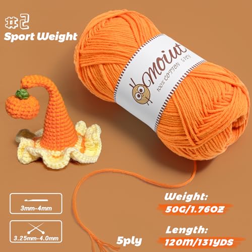 OMoiut 3 Pack Cotton Yarn for Crocheting, Baby Yarn for Crocheting Soft, 393yds / 5.29oz Fluffy Amigurumi Crochet Yarn, 5 Ply 100% Milk Cotton Yarn for Puzzle、Socks、Clothes(3 Deep Pink) - Image 3